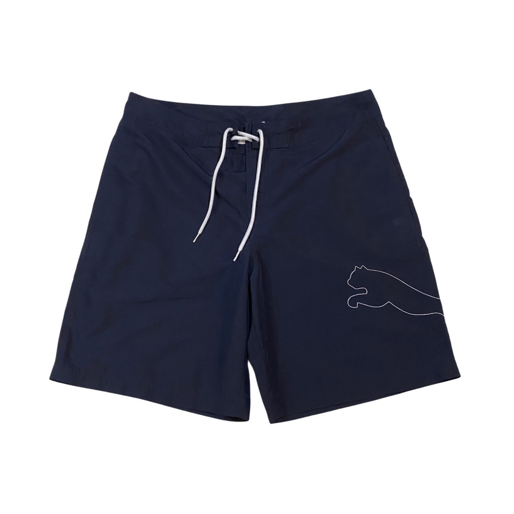 Puma Mens Navy Blue Board Shorts Swim Trunks Cat Logo 806571 Size L